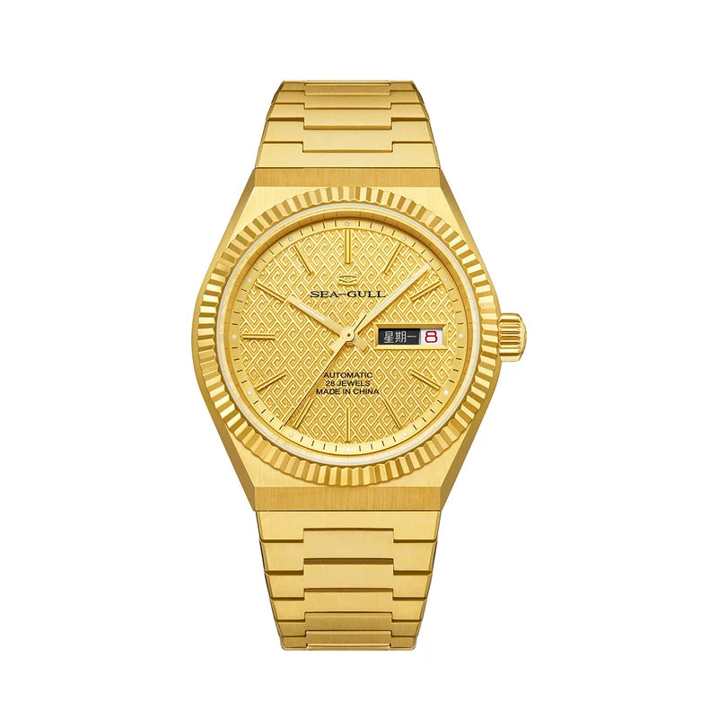 Ancient Cloud Motif Dial Date-day Calender Reissue Automatic Dress Watch 38mm