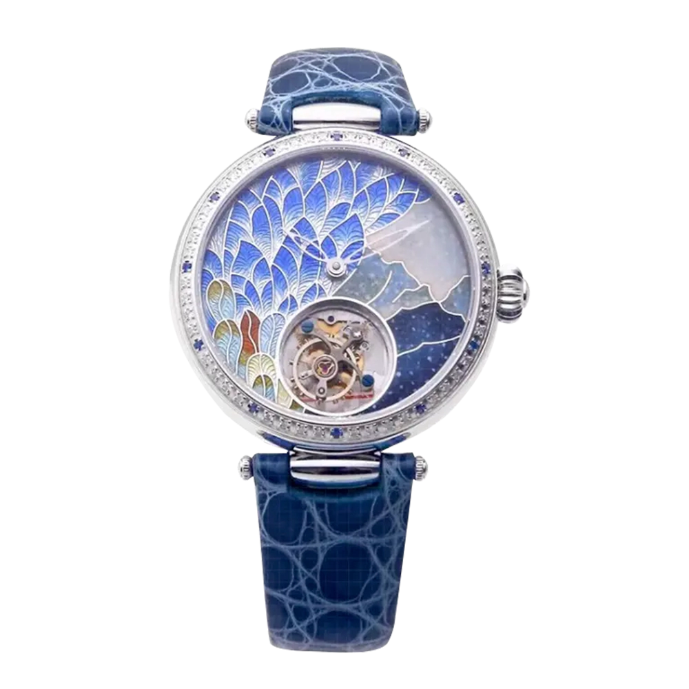 Seagull Heritage Tourbillon Diamond Enamel Dial Women’s Mechanical Watch