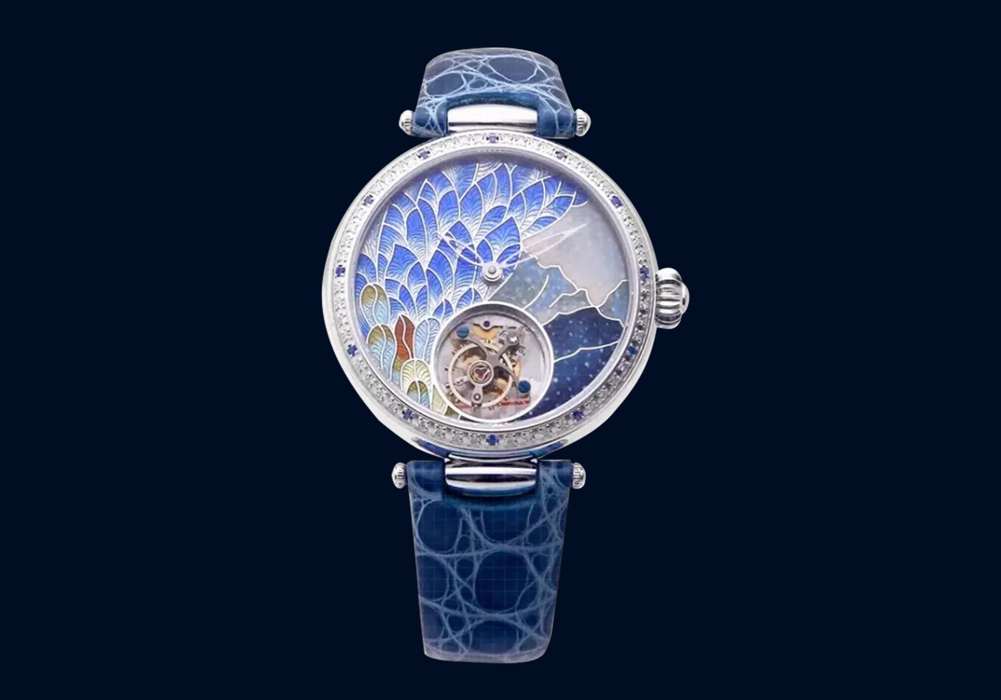 Seagull Heritage Tourbillon Diamond Enamel Dial Women’s Mechanical Watch