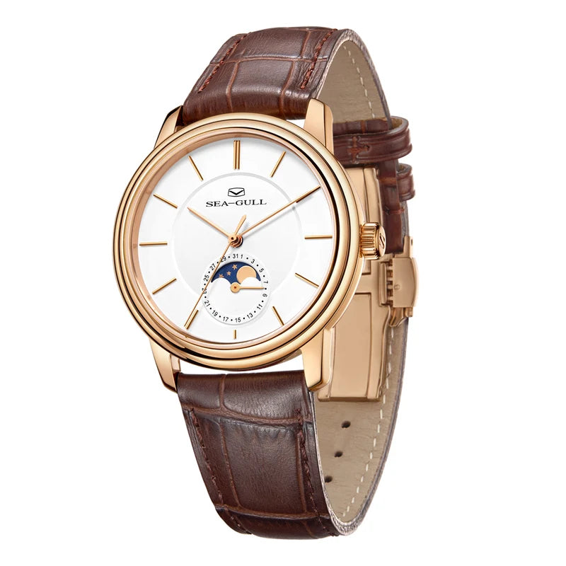 Ultra-thin Moon Phase Dress Watch 38mm