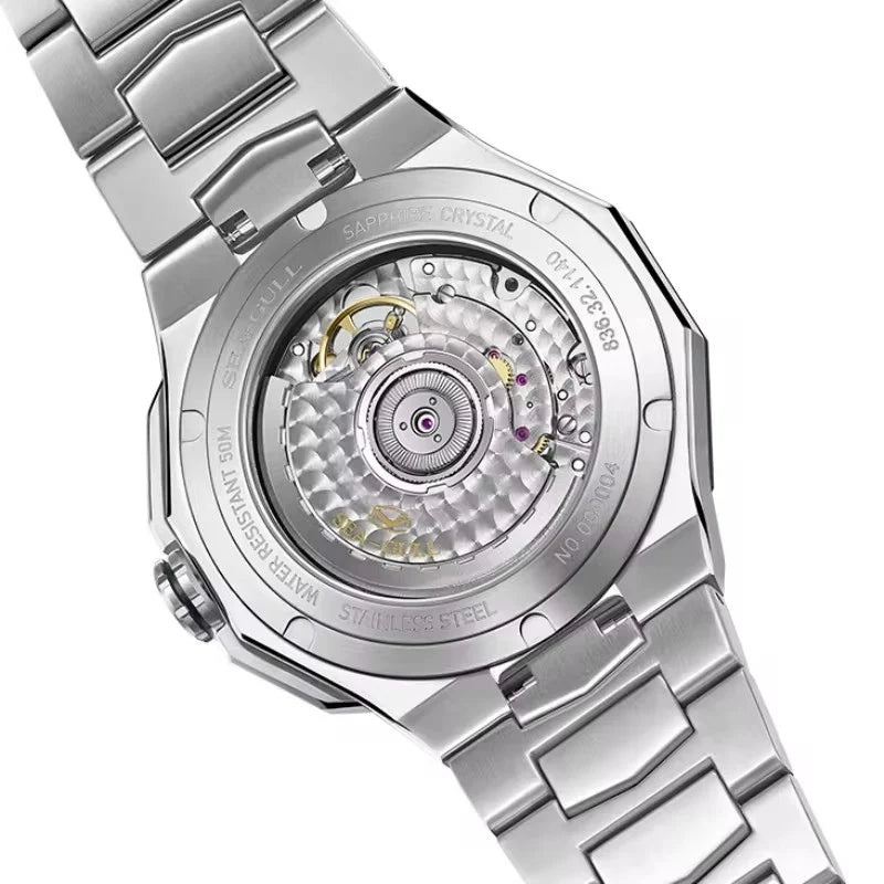 Extraordinary Series Polygonal Bezel Solid-color Sunburst Dial Dress Watch 40mm