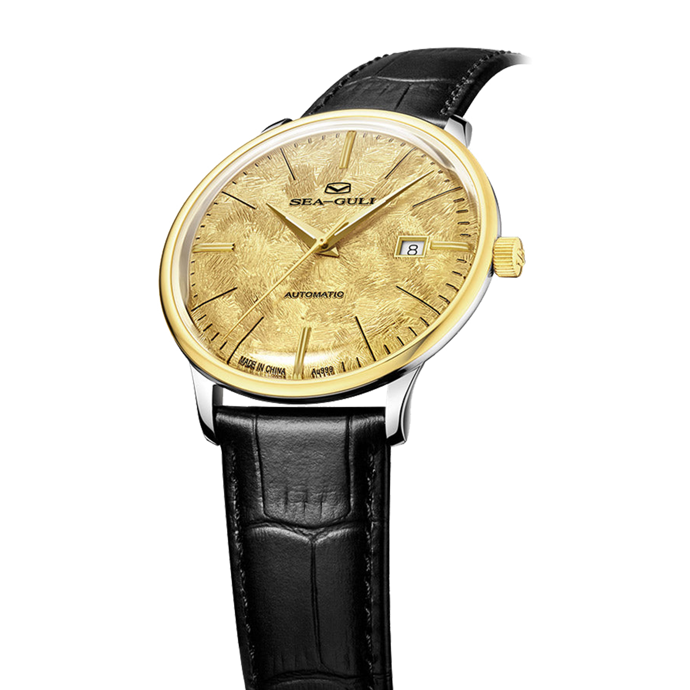 Sea-Gull 18K Gold Ultra-Thin Automatic Watch - Luxury Couple Series with Business Calendar