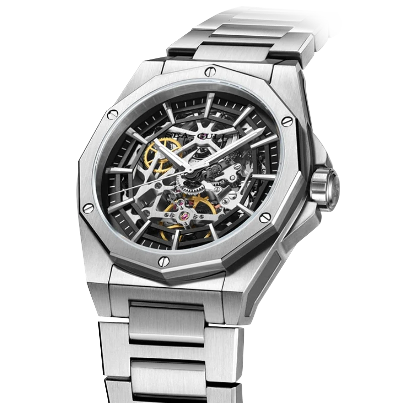 Edge Series Polygon Case Skeleton Watch 42mm