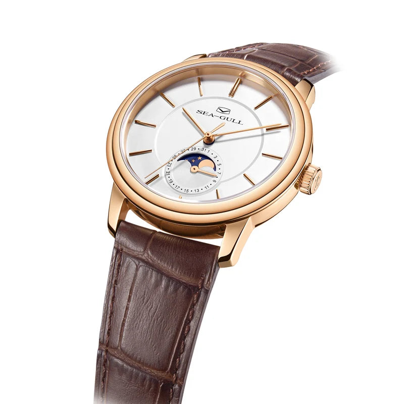 Ultra-thin Moon Phase Dress Watch 38mm