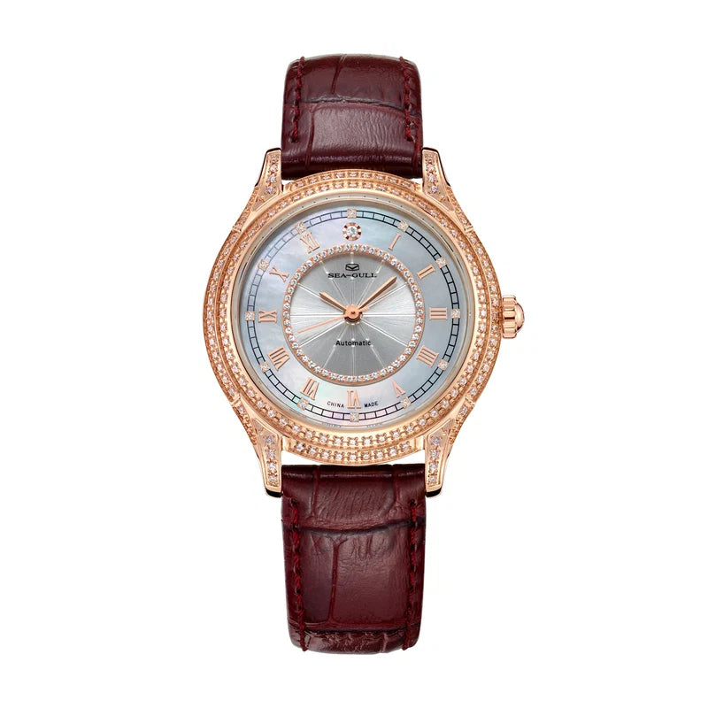 Diamond-set Mother-of-Pearl Dial Vintage Lady's Watch 34mm