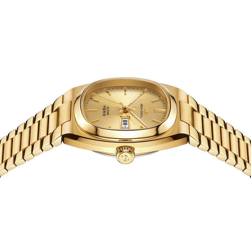 Day-date Calendar Tonneau Golden Watch 36mm