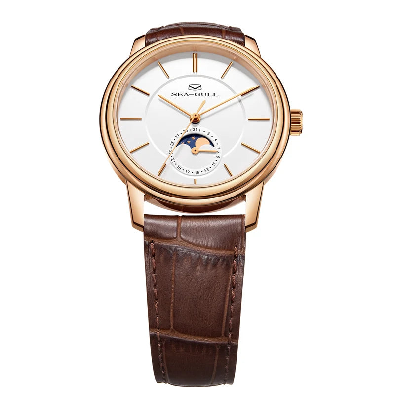 Ultra-thin Moon Phase Dress Watch 38mm