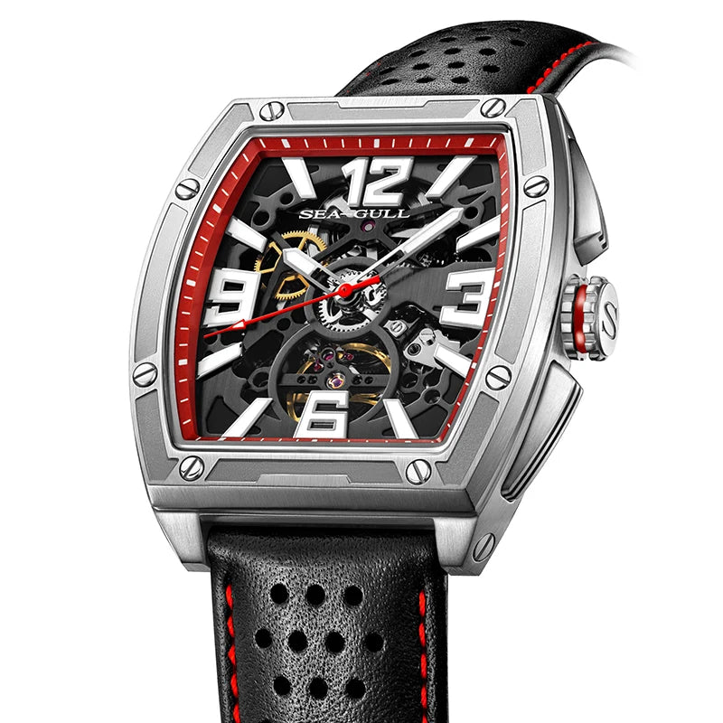 CN Racing Team Collaboration Tonneau Shape Skeleton Watch 42mm