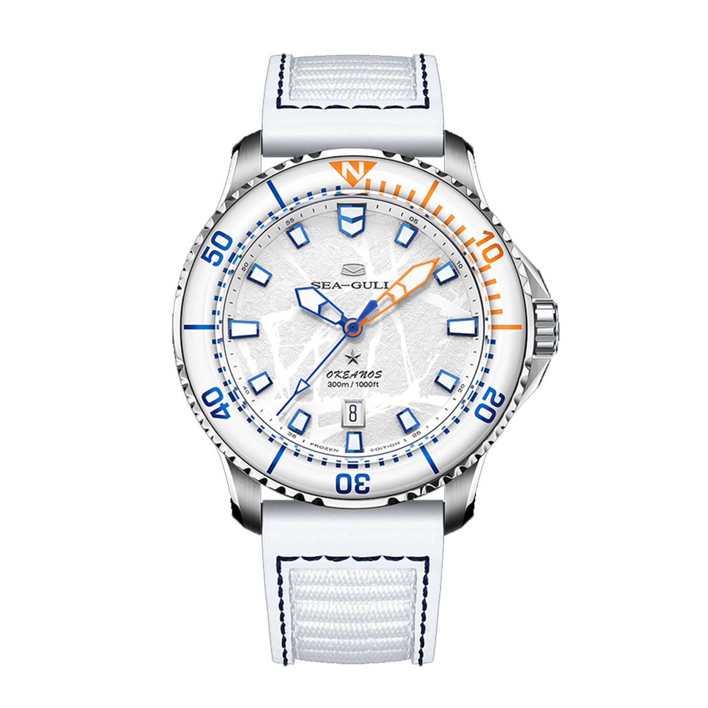 Sea-Gull 1210-7 Heritage Pilot Watch – 44mm Big Crown Aviator with Automatic Movement and Sapphire Crystal
