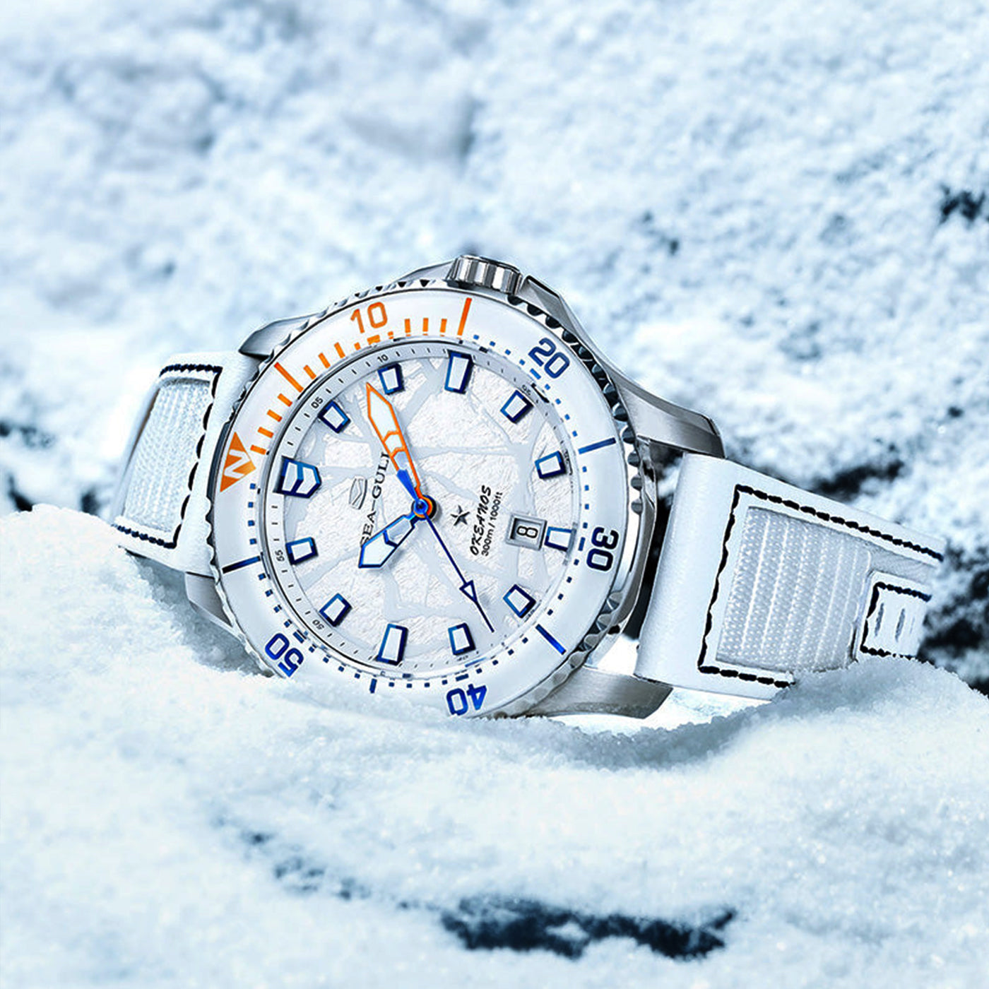 Sea-Gull 1210-7 Heritage Pilot Watch – 44mm Big Crown Aviator with Automatic Movement and Sapphire Crystal