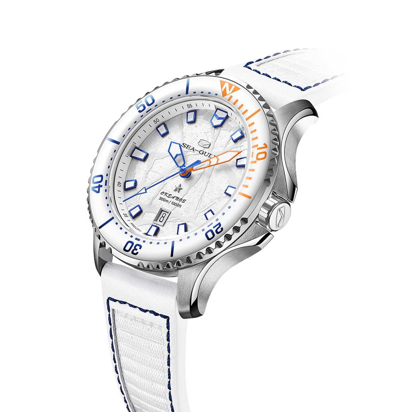 Sea-Gull 1210-7 Heritage Pilot Watch – 44mm Big Crown Aviator with Automatic Movement and Sapphire Crystal