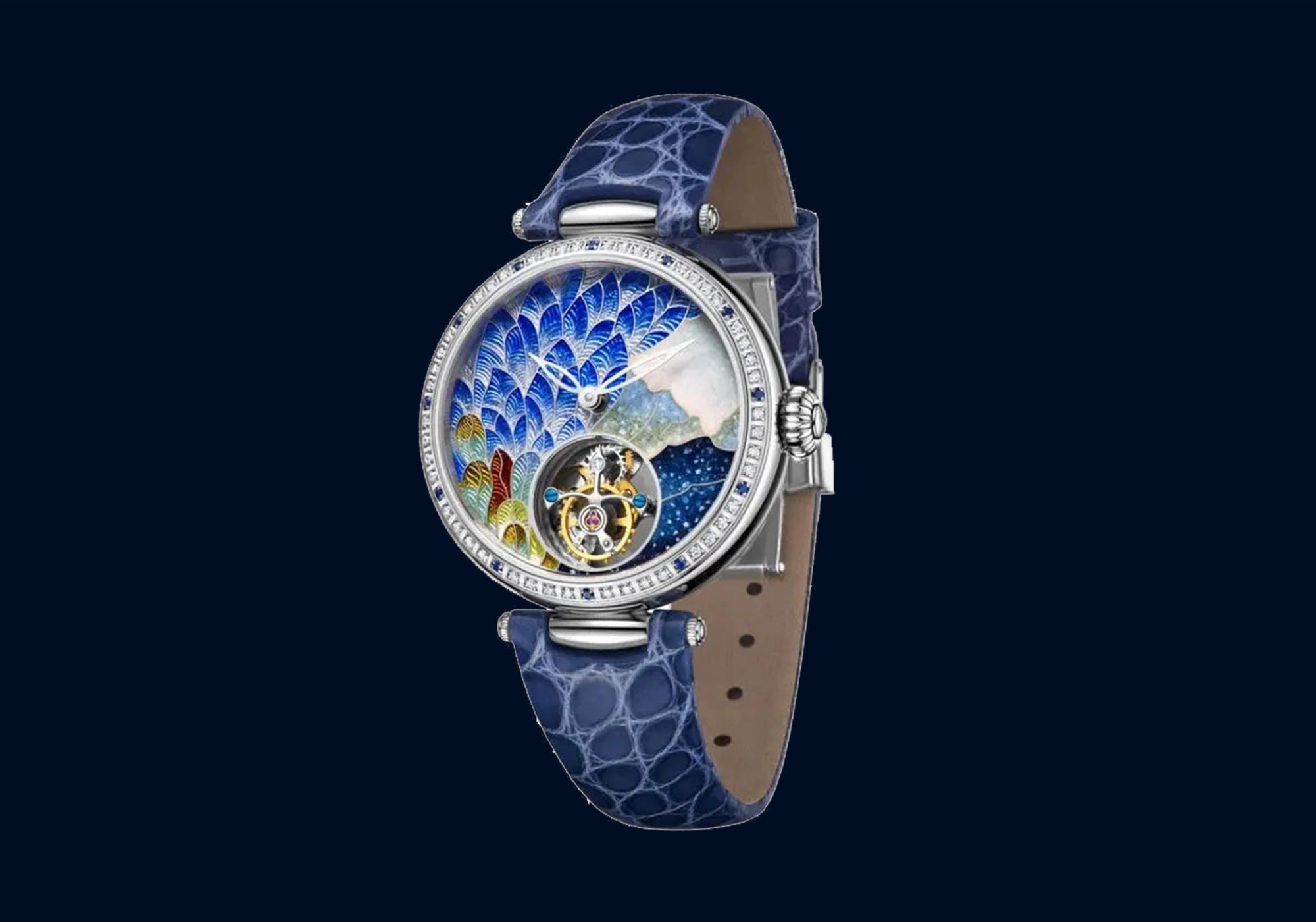 Seagull Heritage Tourbillon Diamond Enamel Dial Women’s Mechanical Watch