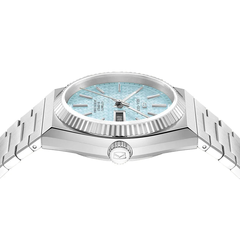 Ancient Cloud Motif Dial Date-day Calender Reissue Automatic Dress Watch 38mm