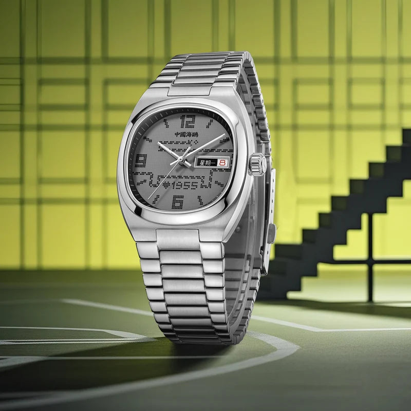 Gluttonous Snake Dial Day-date Calendar 70th Anniversary Edition Tonneau Watch 34mm