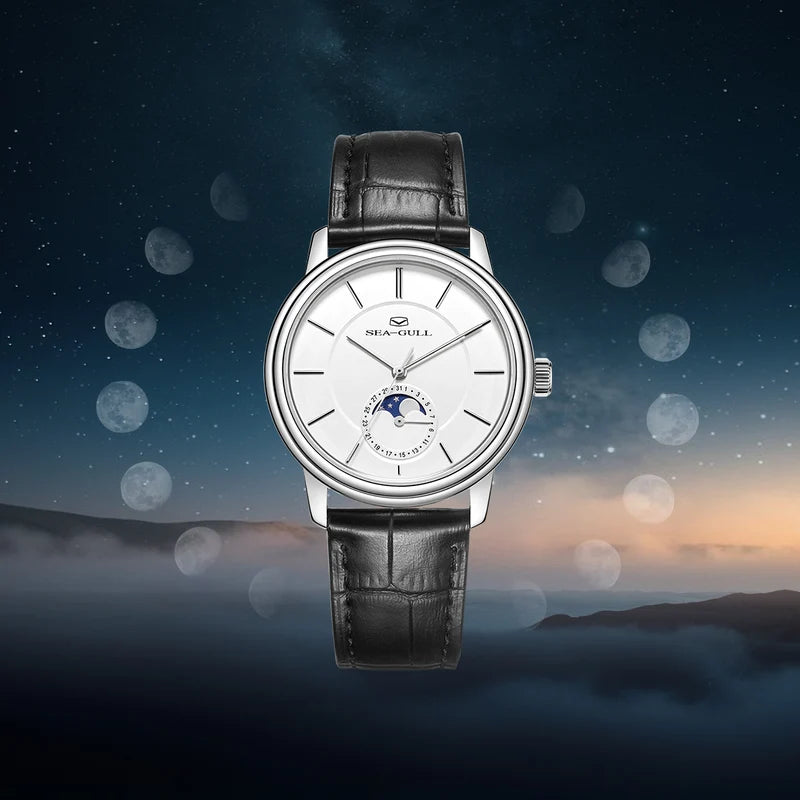 Ultra-thin Moon Phase Dress Watch 38mm