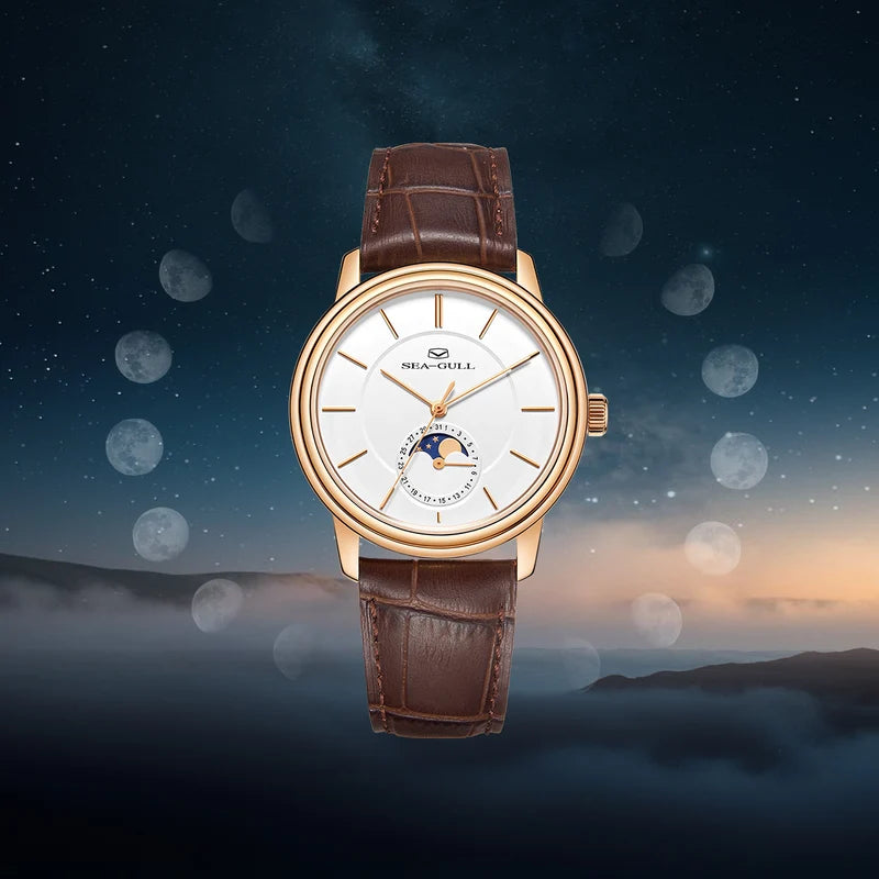Ultra-thin Moon Phase Dress Watch 38mm