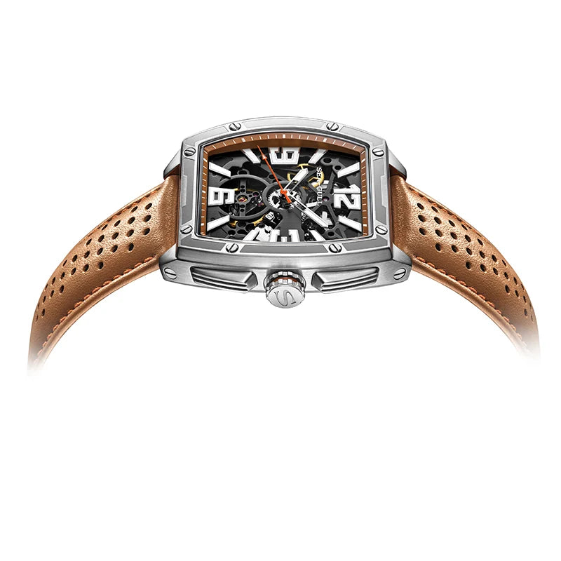 CN Racing Team Collaboration Tonneau Shape Skeleton Watch 42mm