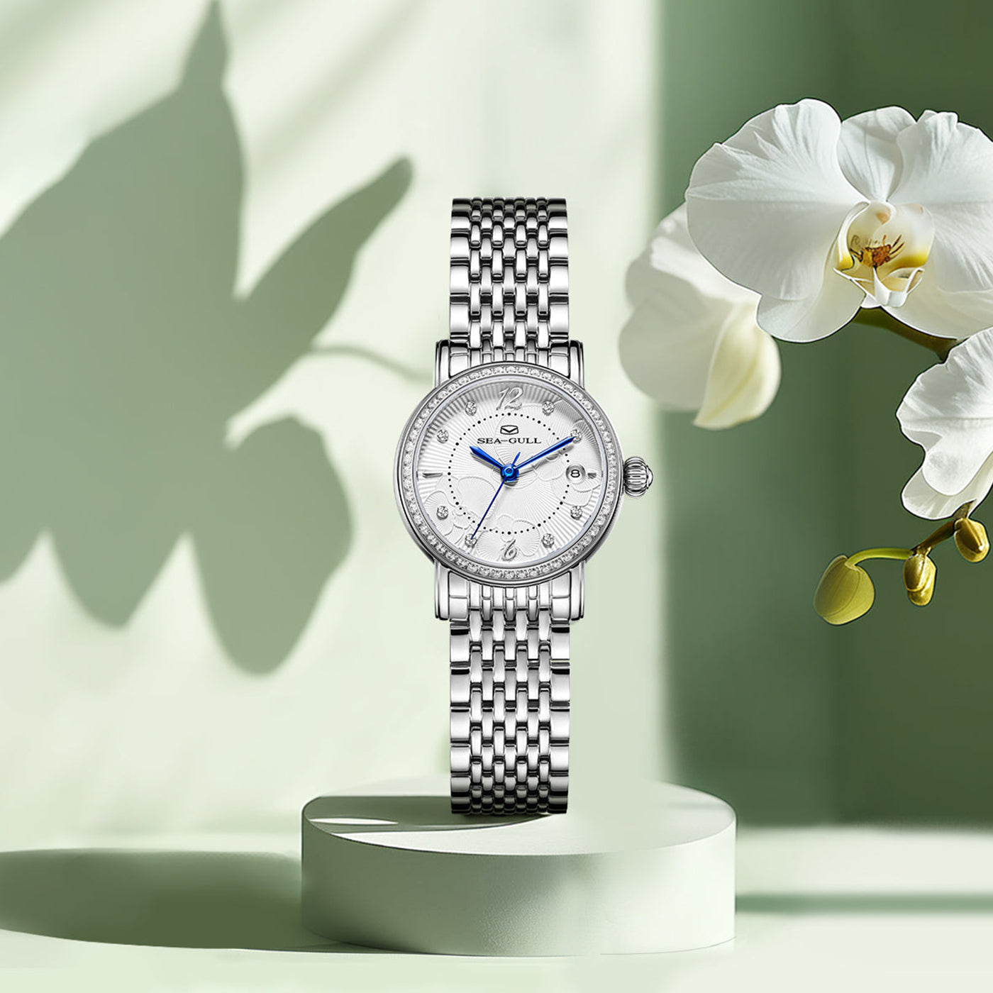 716.17.1074L-1 - Sea-Gull Watch Boutique 716.17.1074L-1#color_whitegolddiamondset