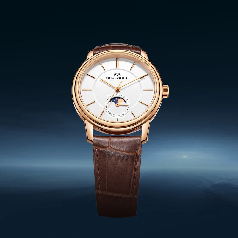Ultra-thin Moon Phase Dress Watch 38mm