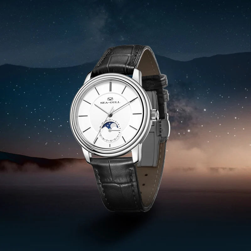 Ultra-thin Moon Phase Dress Watch 38mm