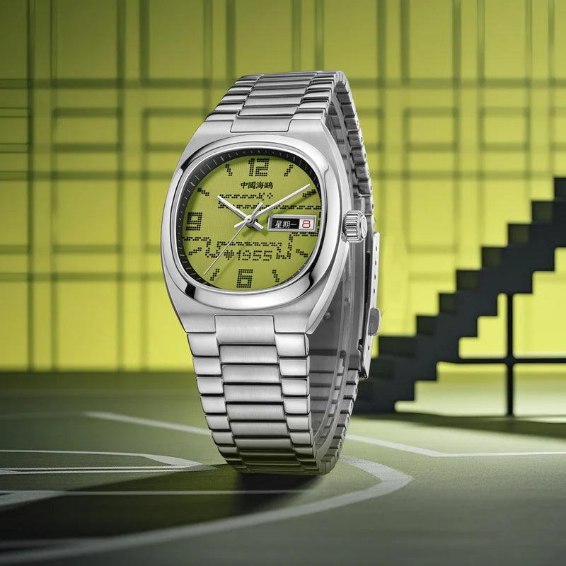 Gluttonous Snake Dial Day-date Calendar 70th Anniversary Edition Tonneau Watch 34mm
