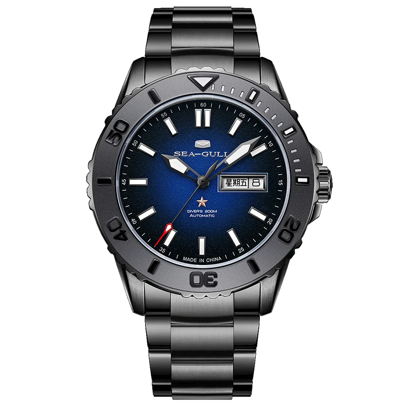 Ocean Series 200m Waterproof Sparkling Dial Ceramic Bezel Diving Watch 44mm
