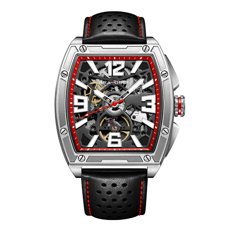 CN Racing Team Collaboration Tonneau Shape Skeleton Watch 42mm