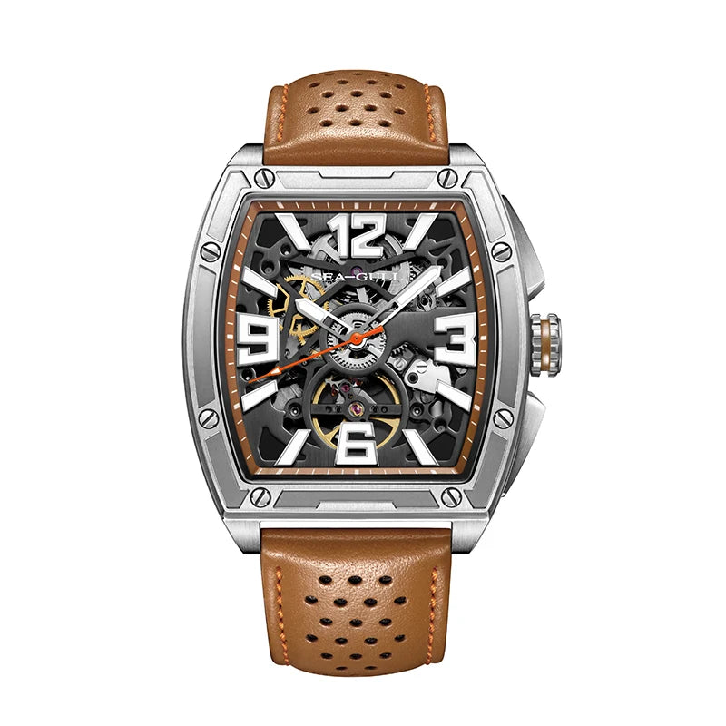 CN Racing Team Collaboration Tonneau Shape Skeleton Watch 42mm