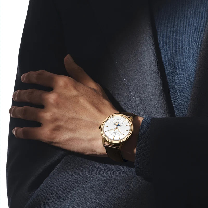 Ultra-thin Moon Phase Dress Watch 38mm