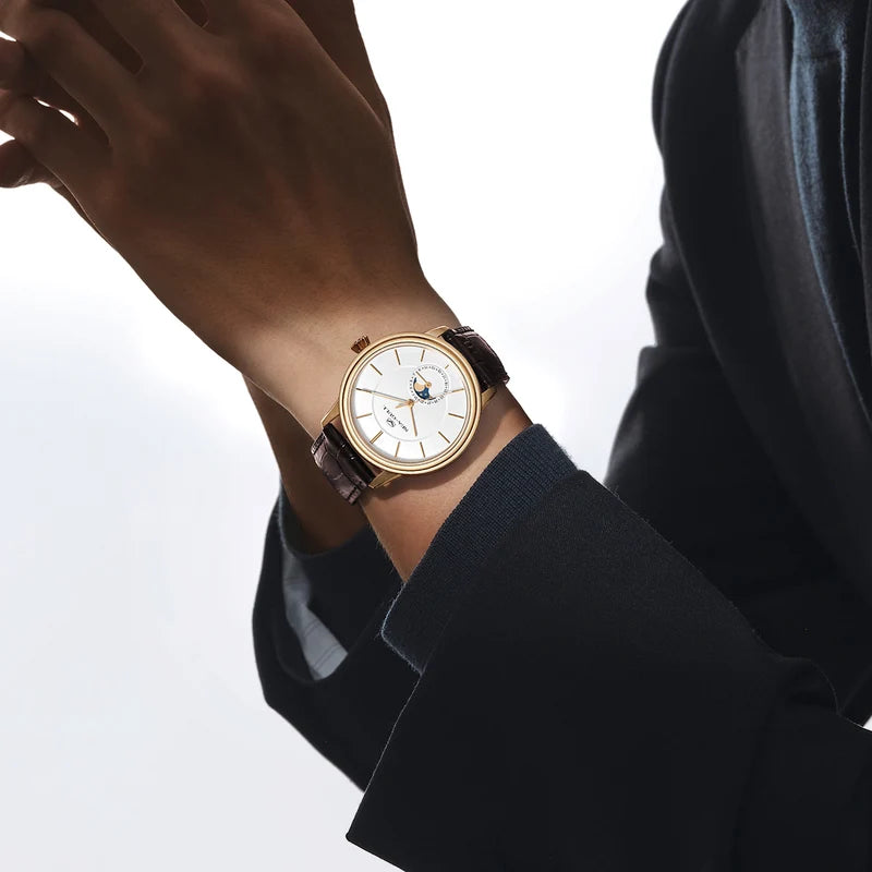 Ultra-thin Moon Phase Dress Watch 38mm