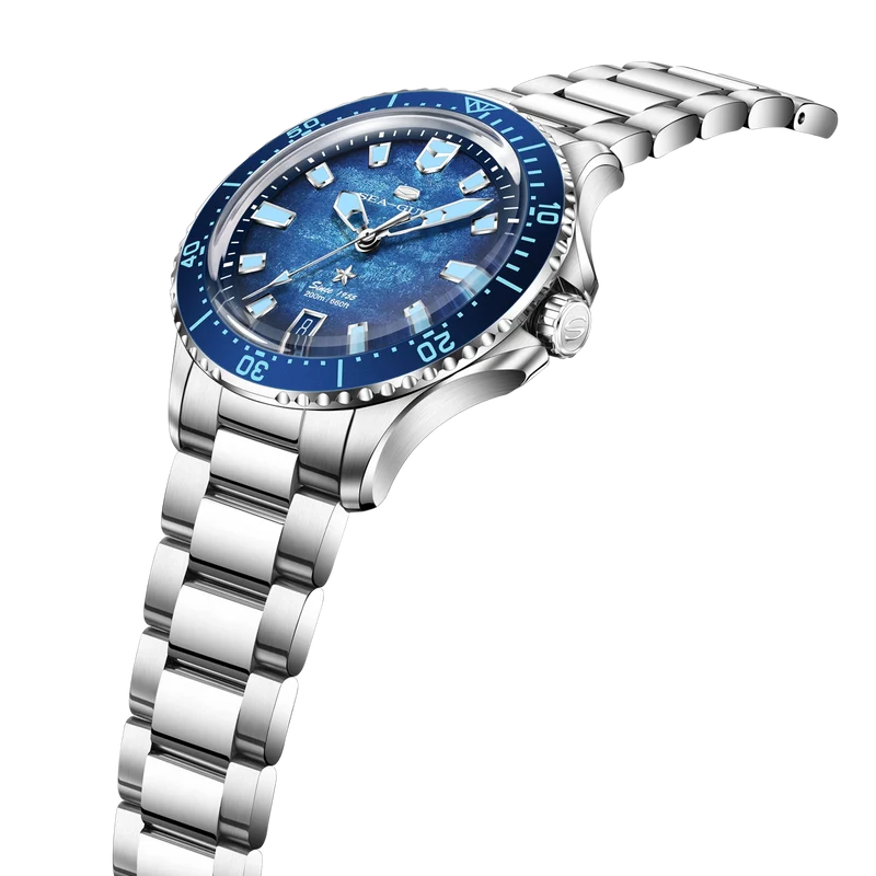 Ocean Series 200m Metallic Gradient Dial Calendar Dive Watch 39mm