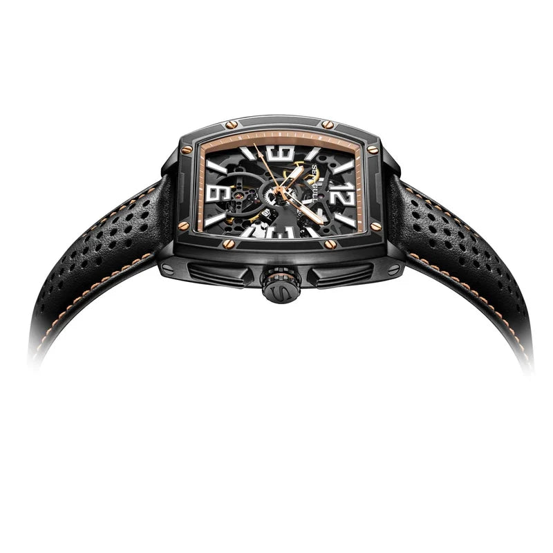 CN Racing Team Collaboration Tonneau Shape Skeleton Watch 42mm