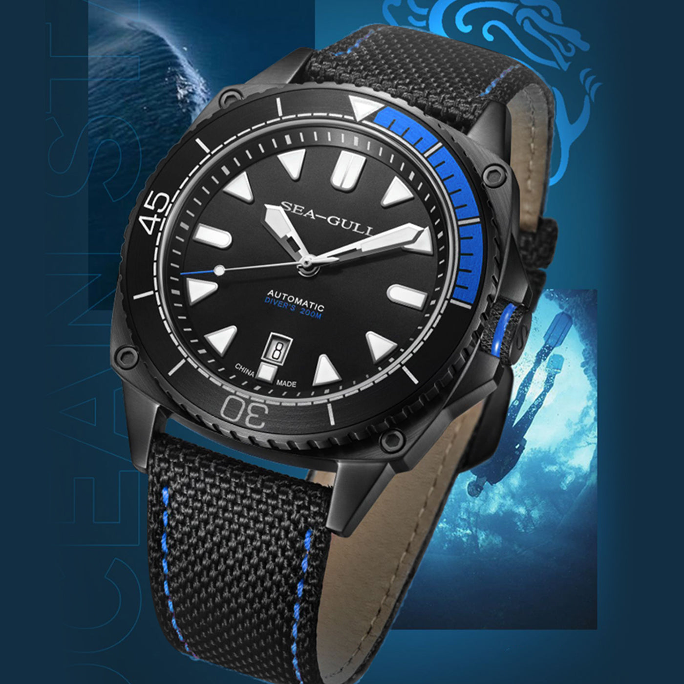 Seagull Ocean Star "Great White Shark" Edition – Professional 300M Automatic Diver 6057/6058
