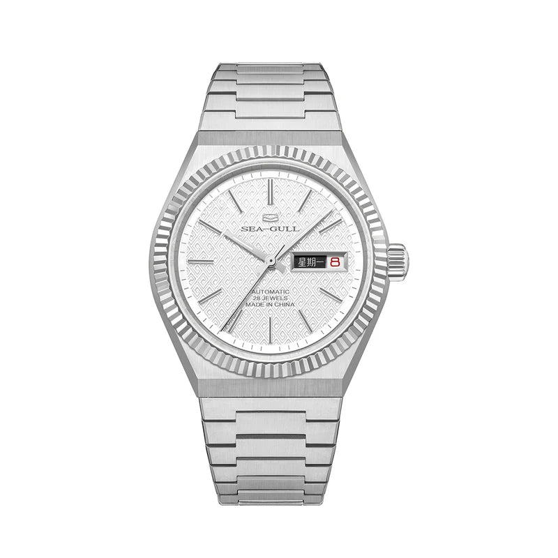 Ancient Cloud Motif Dial Date-day Calender Reissue Automatic Dress Watch 38mm