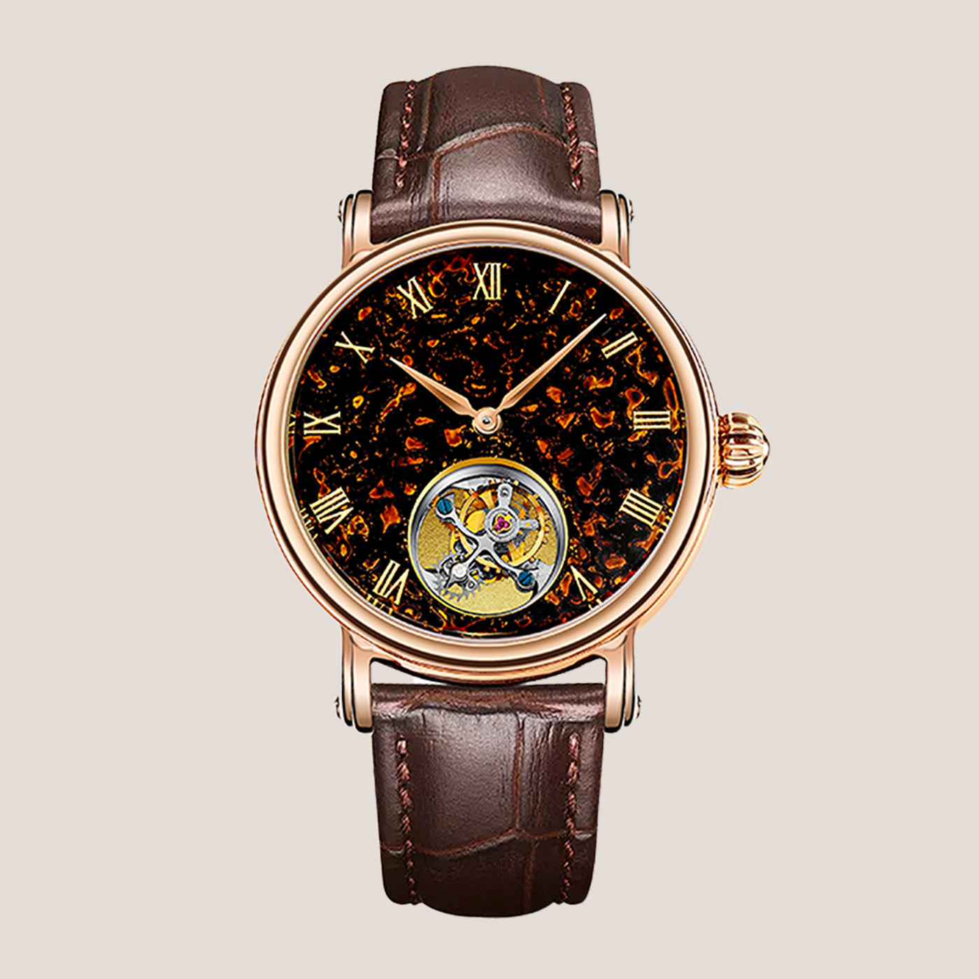 Seagull Chinese Zodiac Dragon Golden Lacquer Tourbillon Watch