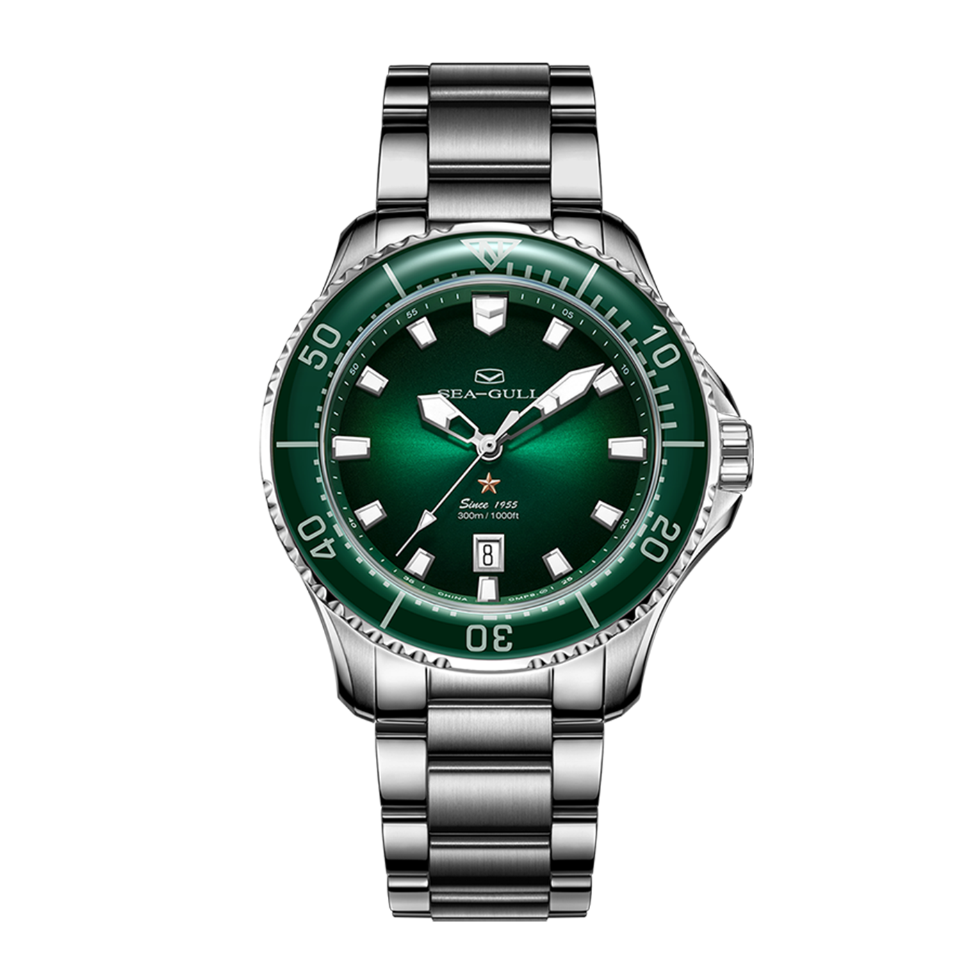 Seagull Ocean Series Pro 300M Diver – Professional Automatic Watch (Green, Blue & Black Edition)