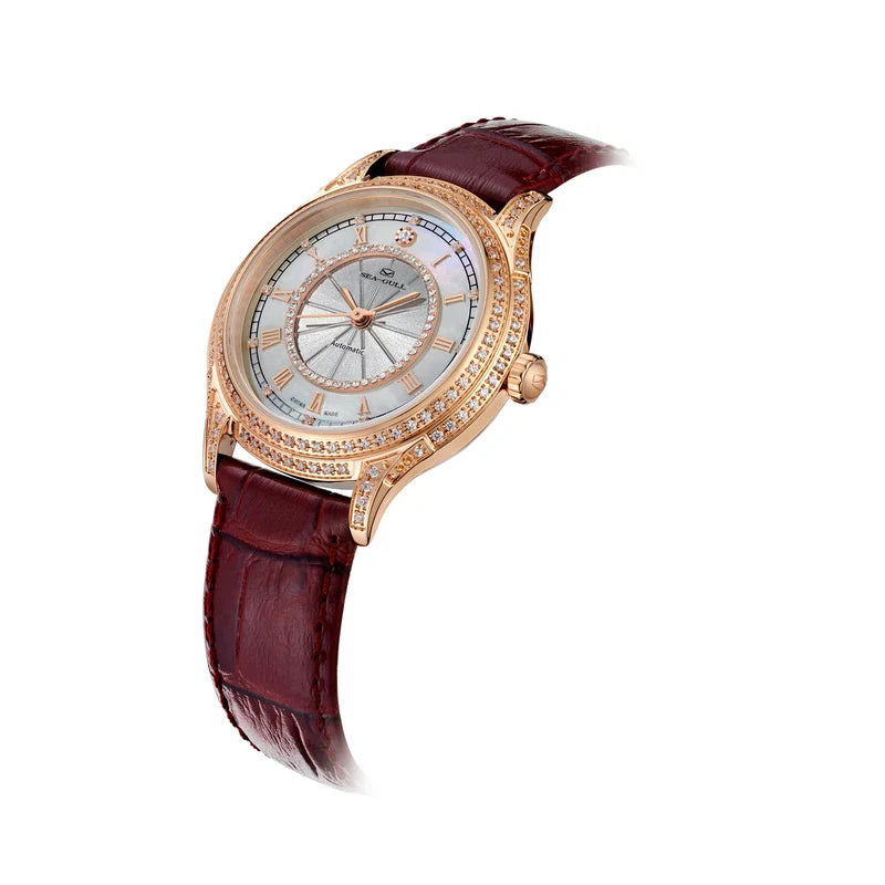 Diamond-set Mother-of-Pearl Dial Vintage Lady's Watch 34mm