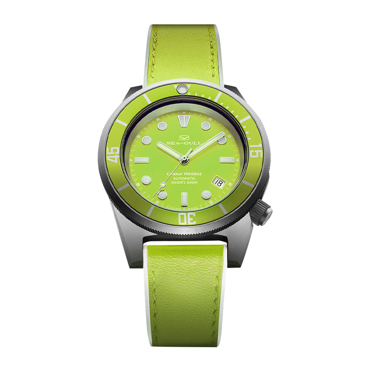 Sea-Gull Ocean Series: 200M Titanium Automatic Diver Watch – Vibrant Multi-Color Edition