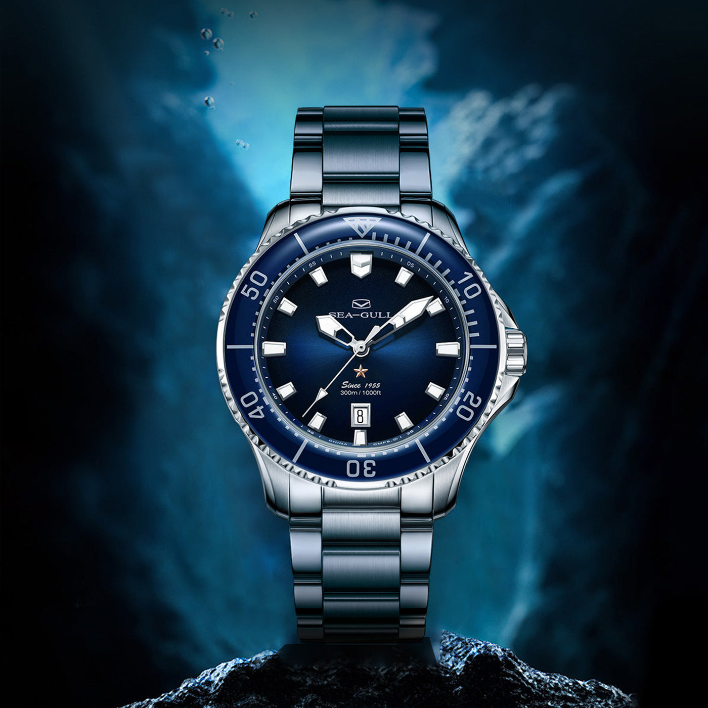 Seagull Ocean Series Pro 300M Diver – Professional Automatic Watch (Green, Blue & Black Edition)