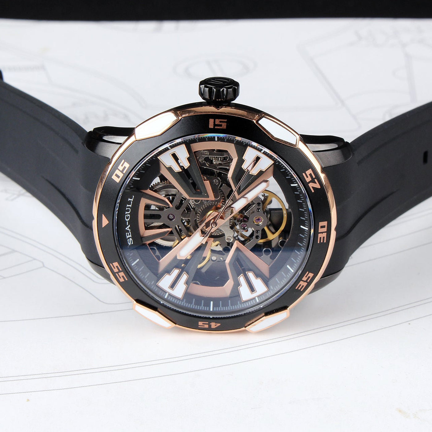 Seagull x Glory of Kings (Arena Of Valor) Double Skeleton Automatic Watch 1125HK