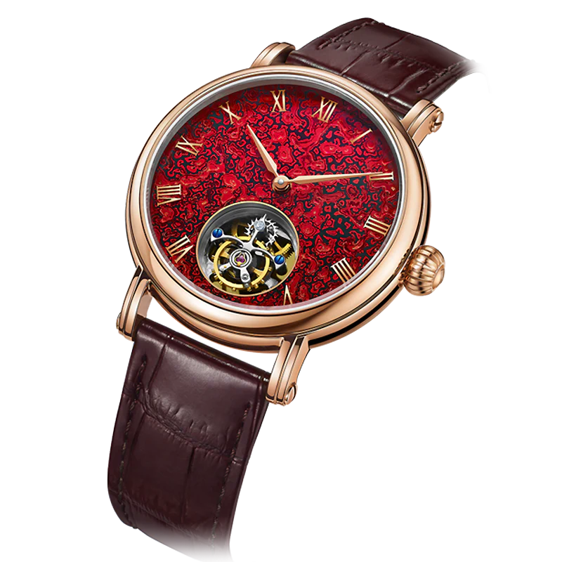 Seagull Chinese Zodiac Dragon Golden Lacquer Tourbillon Watch