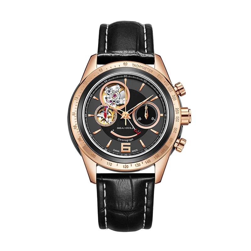 Racing Style Power Reserve Indicator Tachymeter Complication Chronograph 42mm