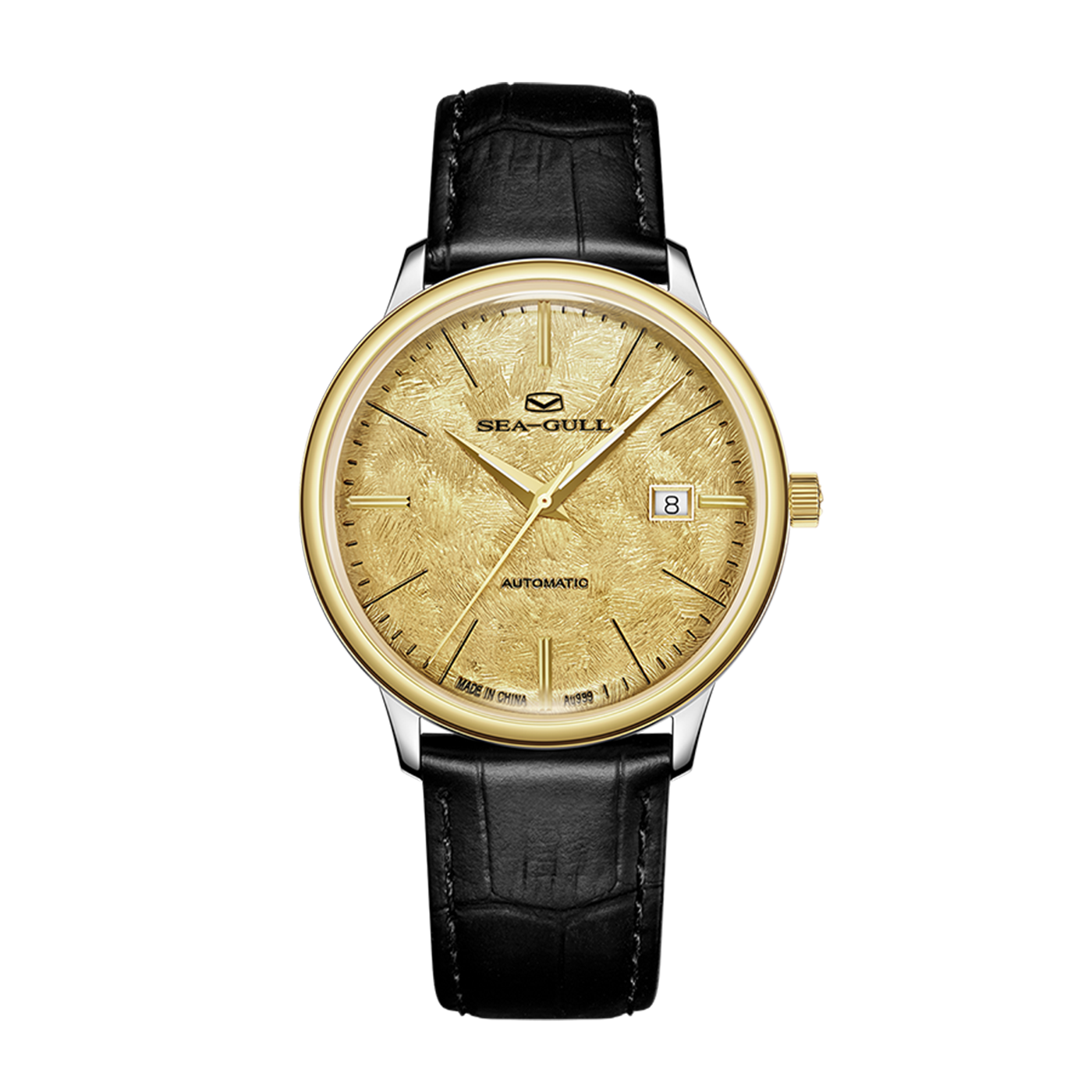 Sea-Gull 18K Gold Ultra-Thin Automatic Watch - Luxury Couple Series with Business Calendar