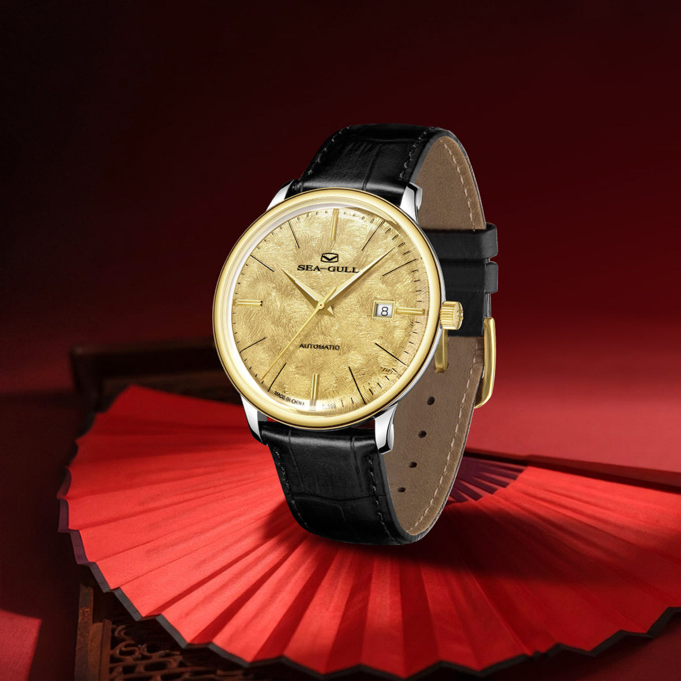 Sea-Gull 18K Gold Ultra-Thin Automatic Watch - Luxury Couple Series with Business Calendar