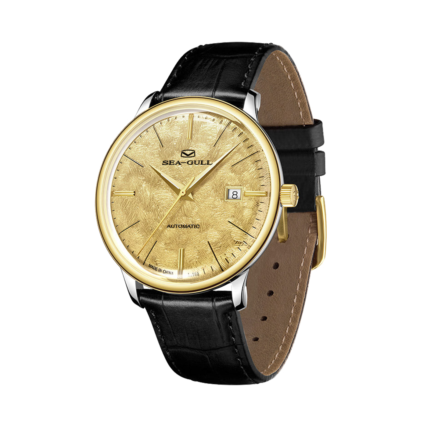 Sea-Gull 18K Gold Ultra-Thin Automatic Watch - Luxury Couple Series with Business Calendar