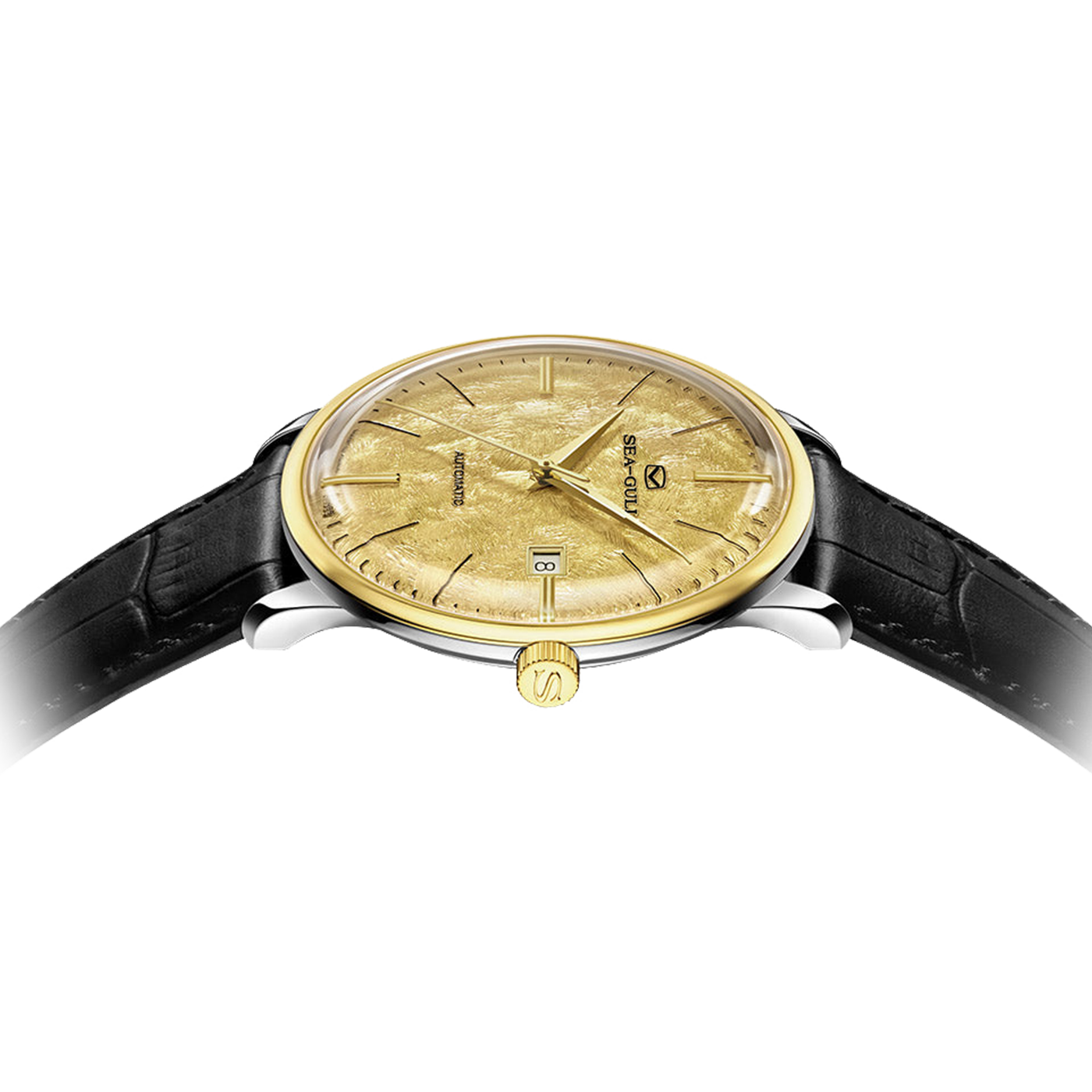 Sea-Gull 18K Gold Ultra-Thin Automatic Watch - Luxury Couple Series with Business Calendar