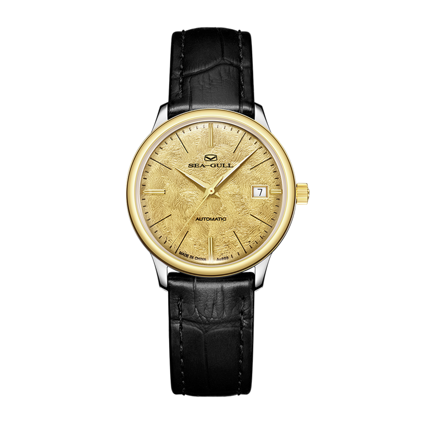 Sea-Gull 18K Gold Ultra-Thin Automatic Watch - Luxury Couple Series with Business Calendar