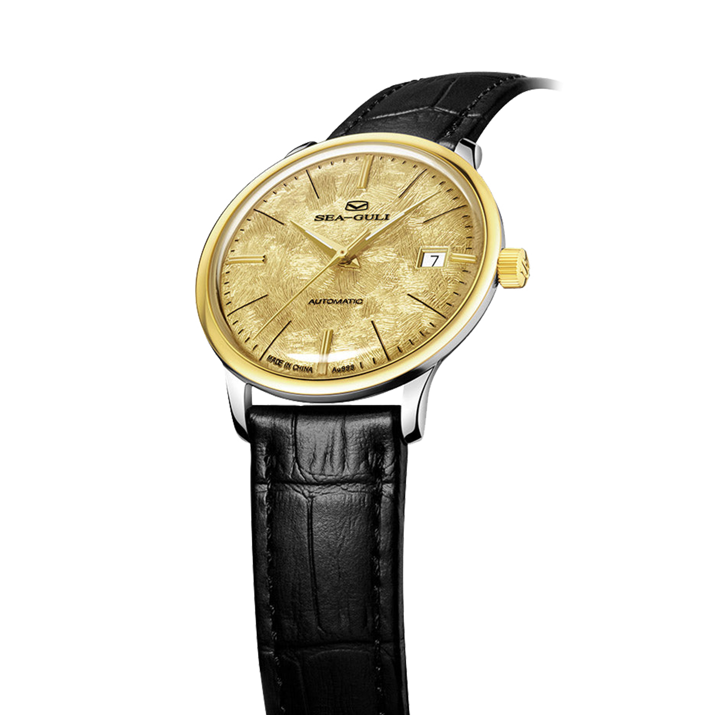 Sea-Gull 18K Gold Ultra-Thin Automatic Watch - Luxury Couple Series with Business Calendar