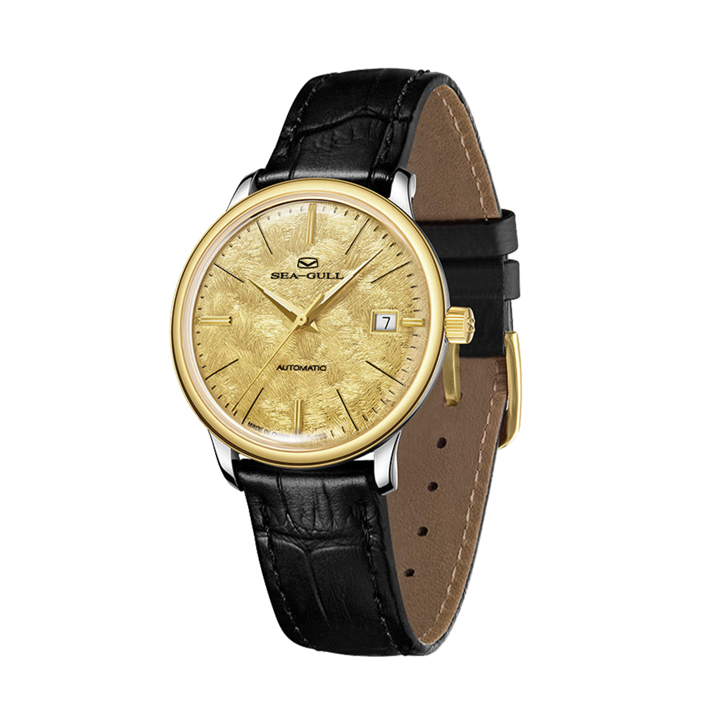 Sea-Gull 18K Gold Ultra-Thin Automatic Watch - Luxury Couple Series with Business Calendar