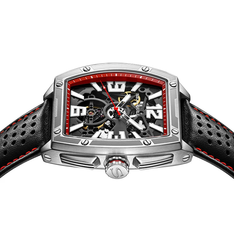 CN Racing Team Collaboration Tonneau Shape Skeleton Watch 42mm